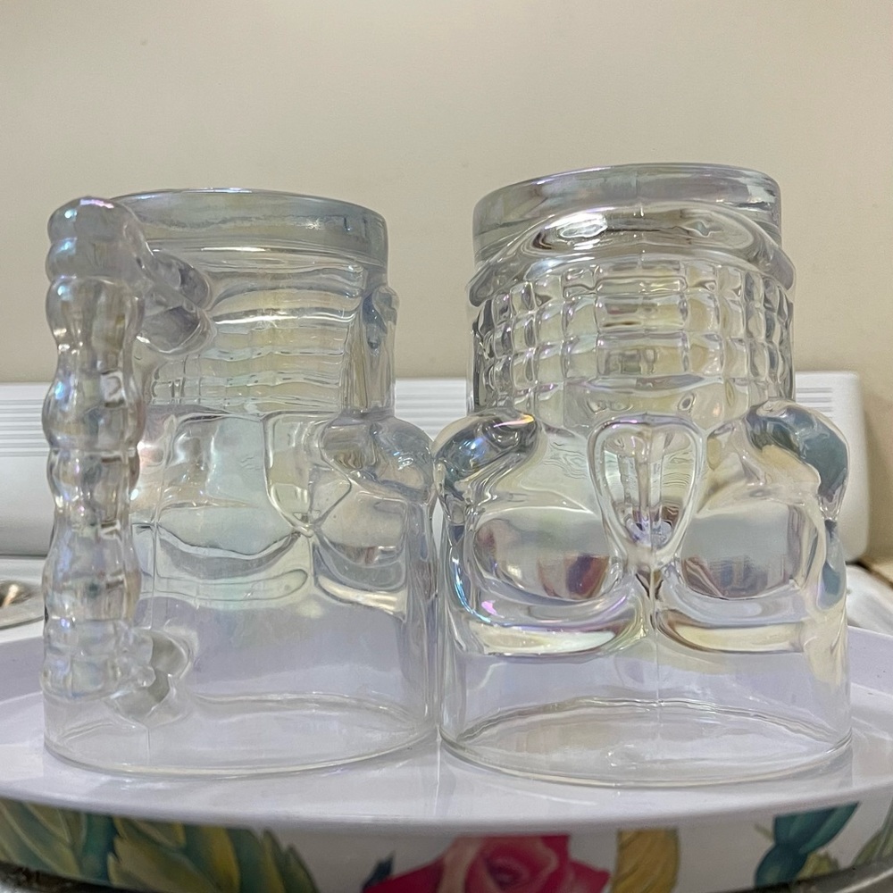 Two Chrome Skull Beer Mugs - brand new, perfect condition!